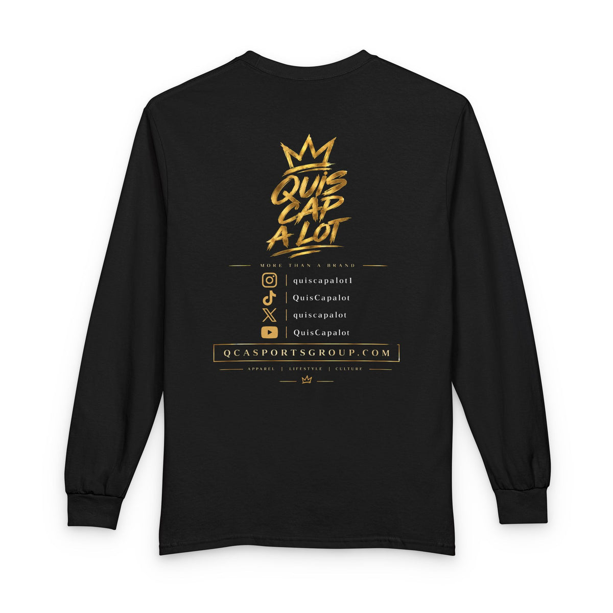 The Goat Graphic Long Sleeve Tee — 'Quis Cap A Lot' Fan Shirt