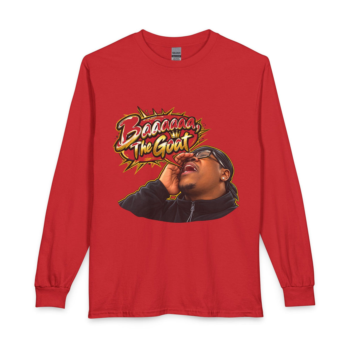 The Goat Graphic Long Sleeve Tee — 'Quis Cap A Lot' Fan Shirt