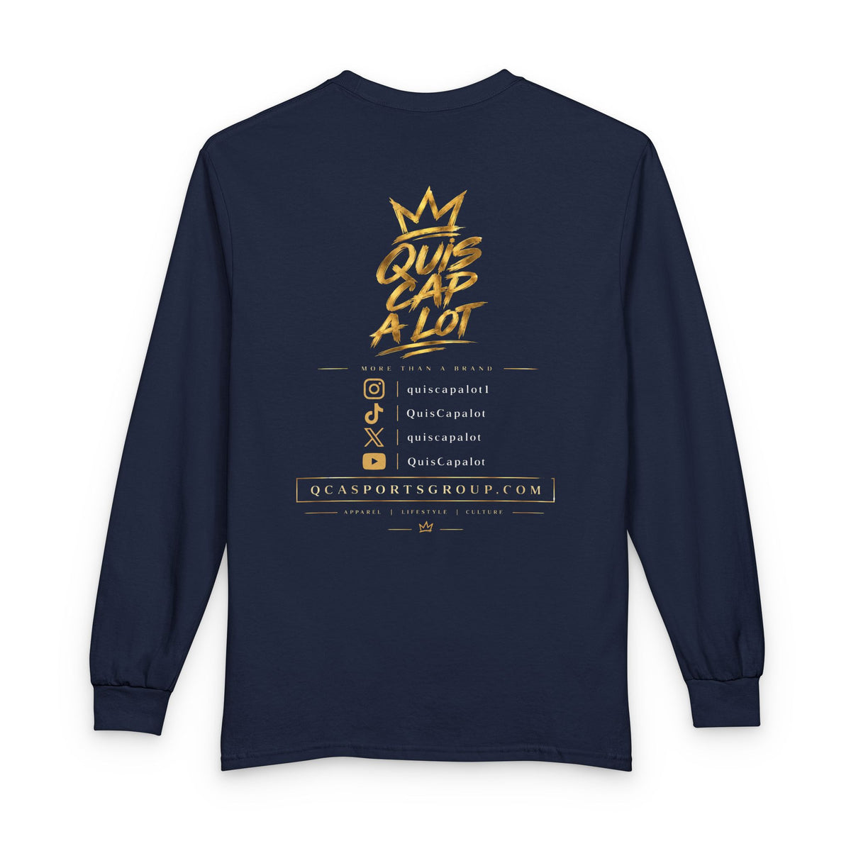 The Goat Graphic Long Sleeve Tee — 'Quis Cap A Lot' Fan Shirt