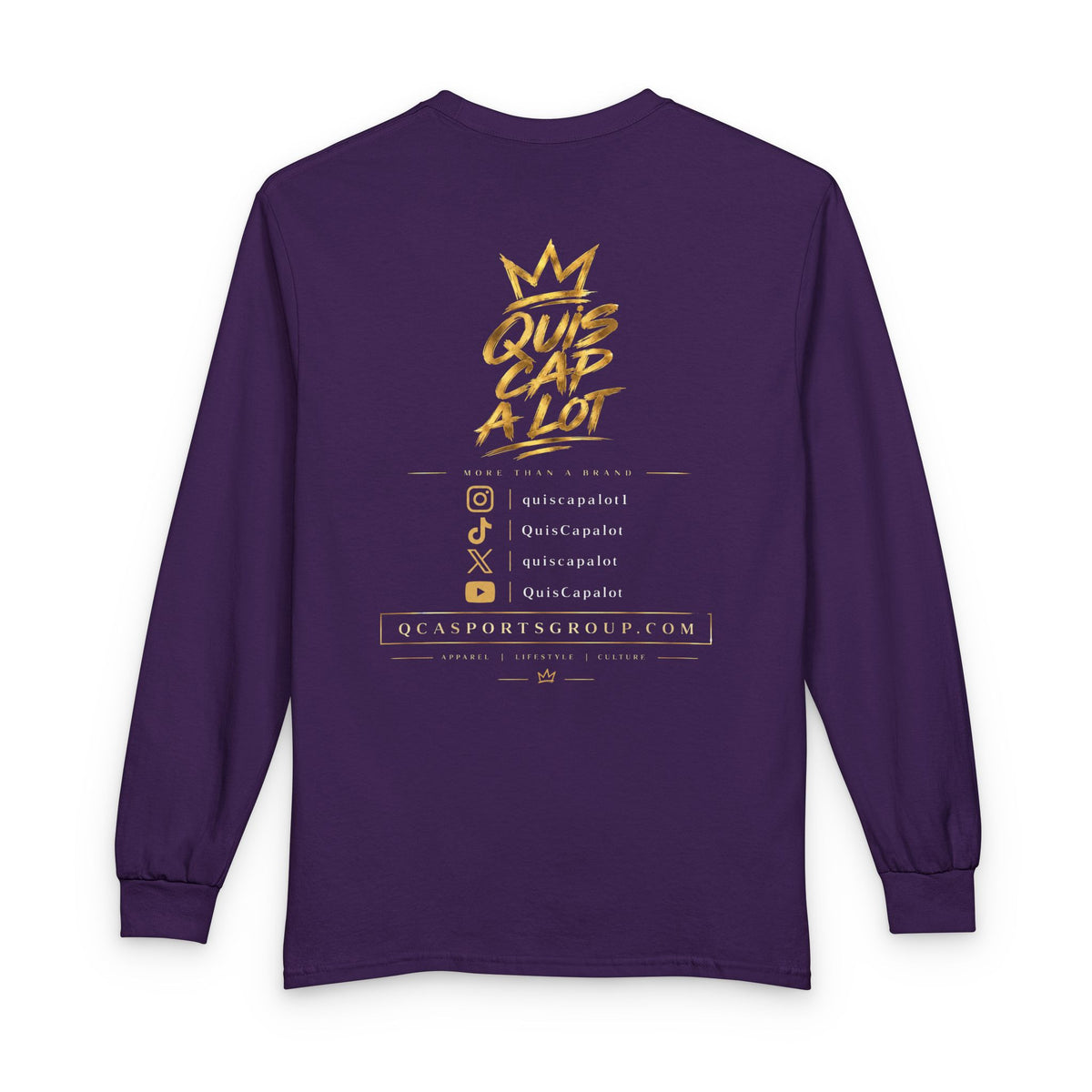 The Goat Graphic Long Sleeve Tee — 'Quis Cap A Lot' Fan Shirt