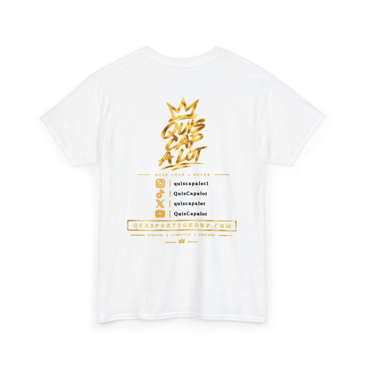 T-Shirt — 'Fake Stats' Gold Crown Graphic Tee (Streetwear, Social Media Creator Merch)