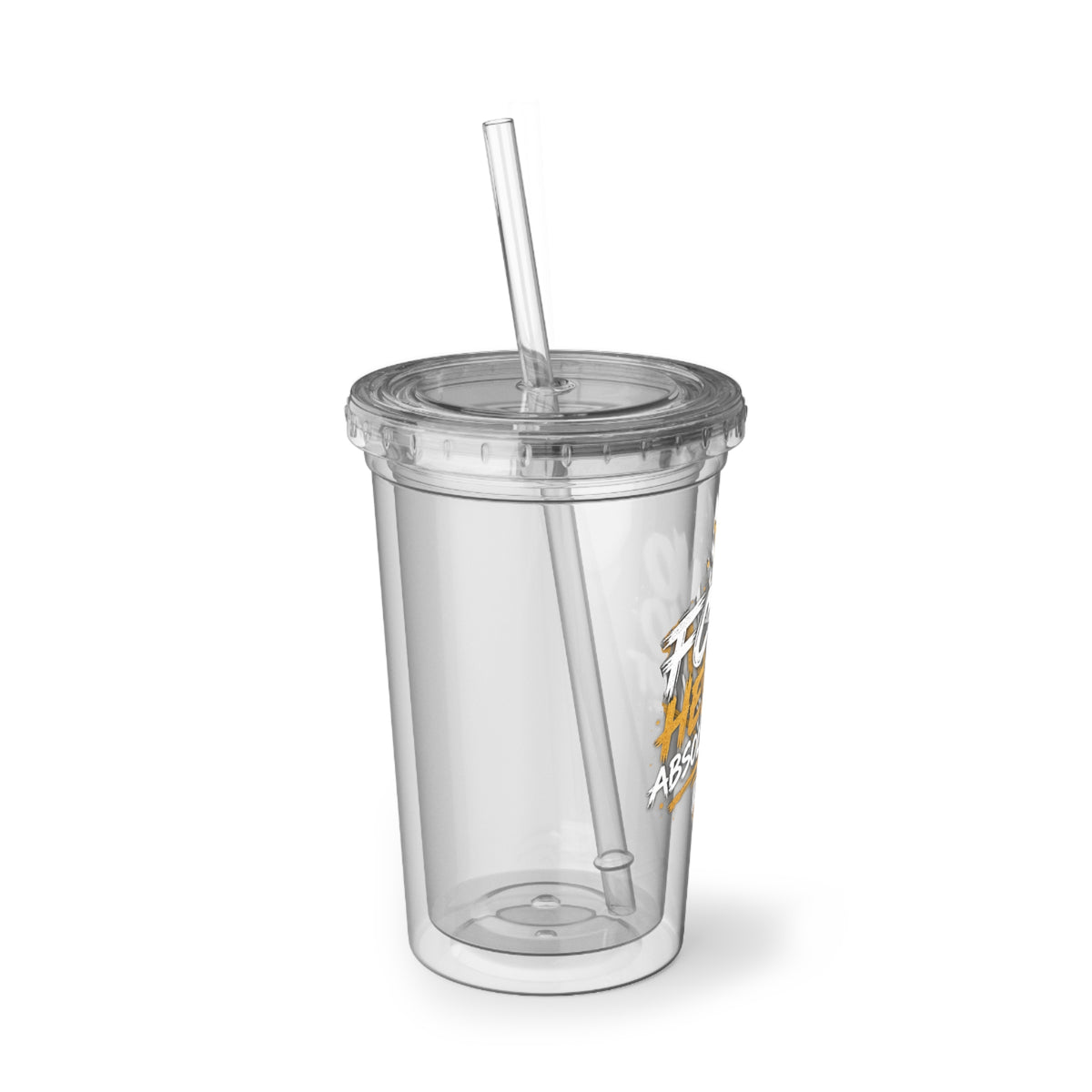 F*ck No, Hell No Acrylic Tumbler - 'Absolutely Not' Reusable Straw Cup