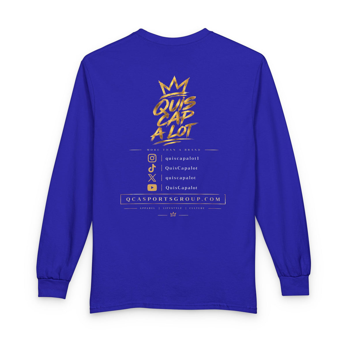 The Goat Graphic Long Sleeve Tee — 'Quis Cap A Lot' Fan Shirt