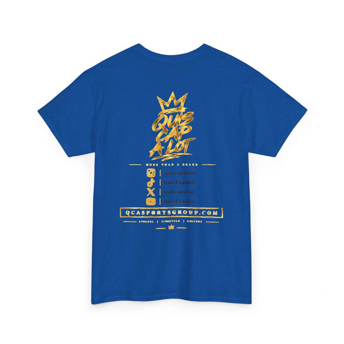 T-Shirt — 'Fake Stats' Gold Crown Graphic Tee (Streetwear, Social Media Creator Merch)