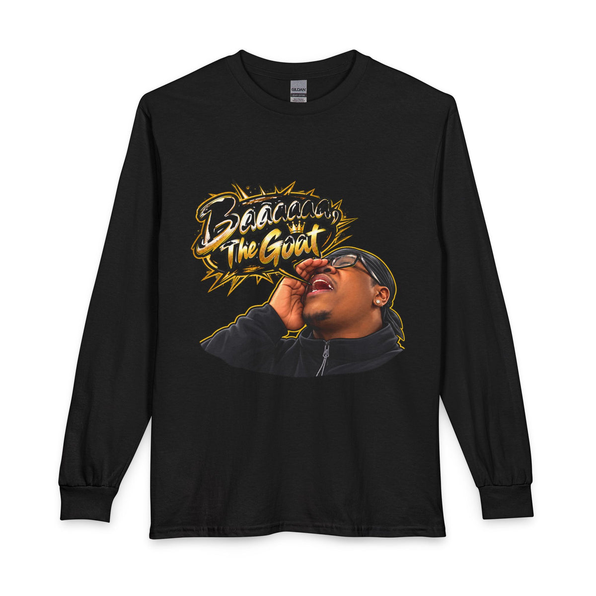 The Goat Graphic Long Sleeve Tee — 'Quis Cap A Lot' Fan Shirt