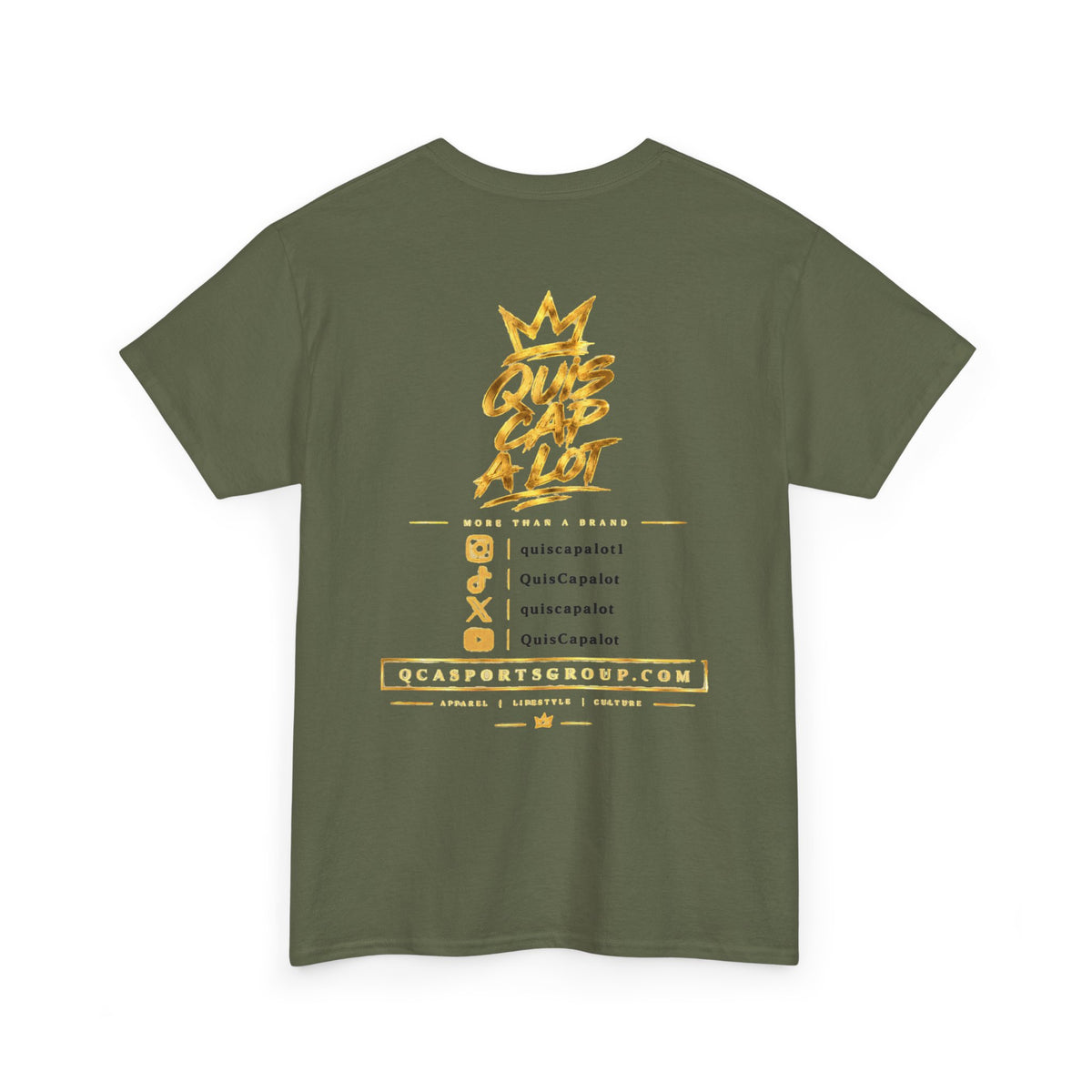 T-Shirt — 'Fake Stats' Gold Crown Graphic Tee (Streetwear, Social Media Creator Merch)