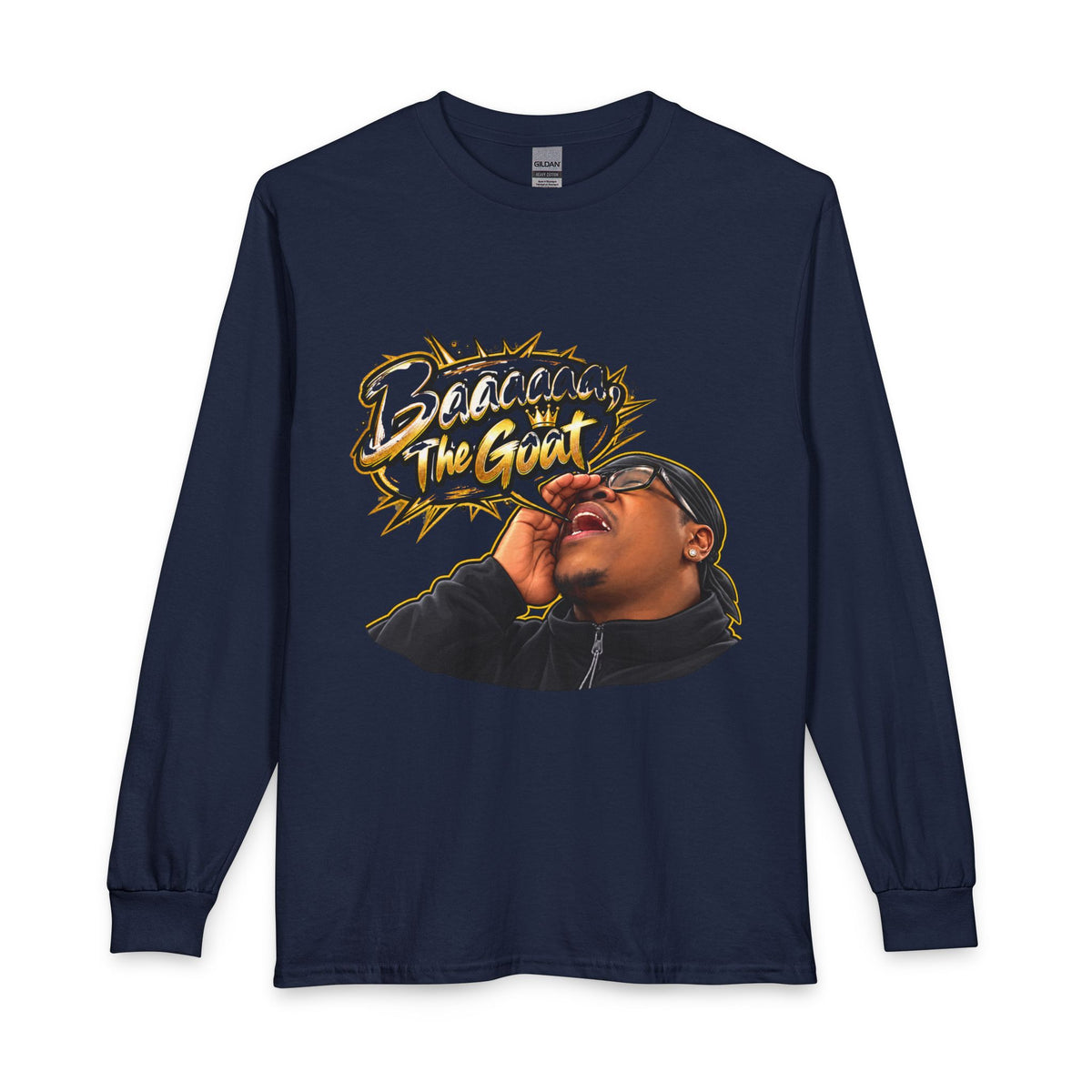 The Goat Graphic Long Sleeve Tee — 'Quis Cap A Lot' Fan Shirt